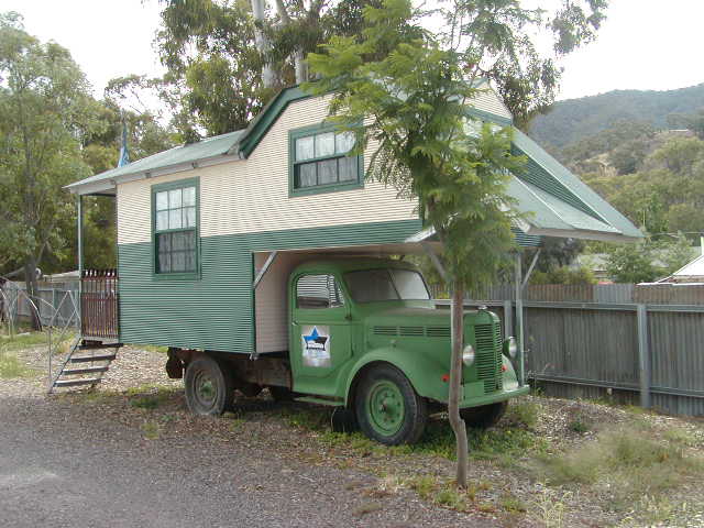 Camper body on a 1948 Bedford truck