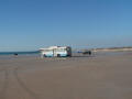 Sydney bus on Cable beach, Broome.
